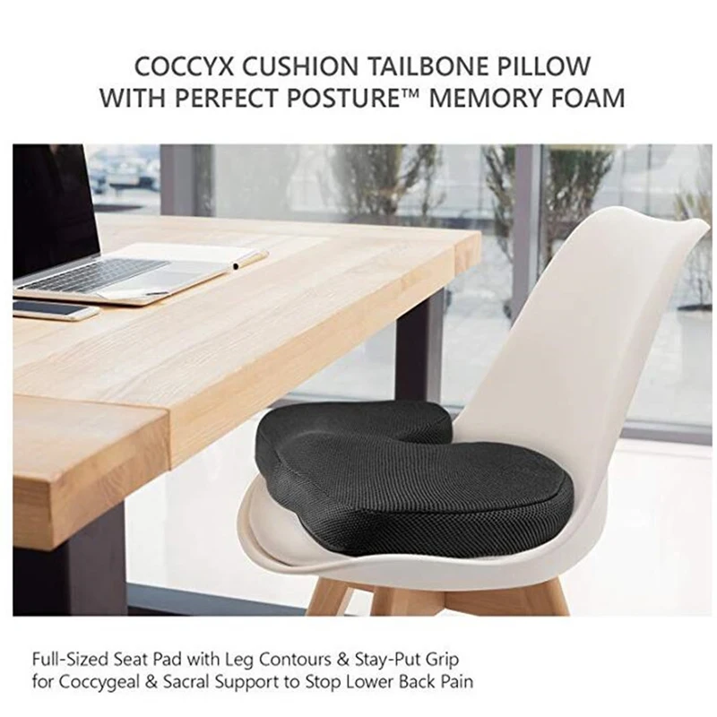 Gel cooling hemorrhoids cushion enhanced blood circulation elderly office chair car seat cushion with cover for long sitting