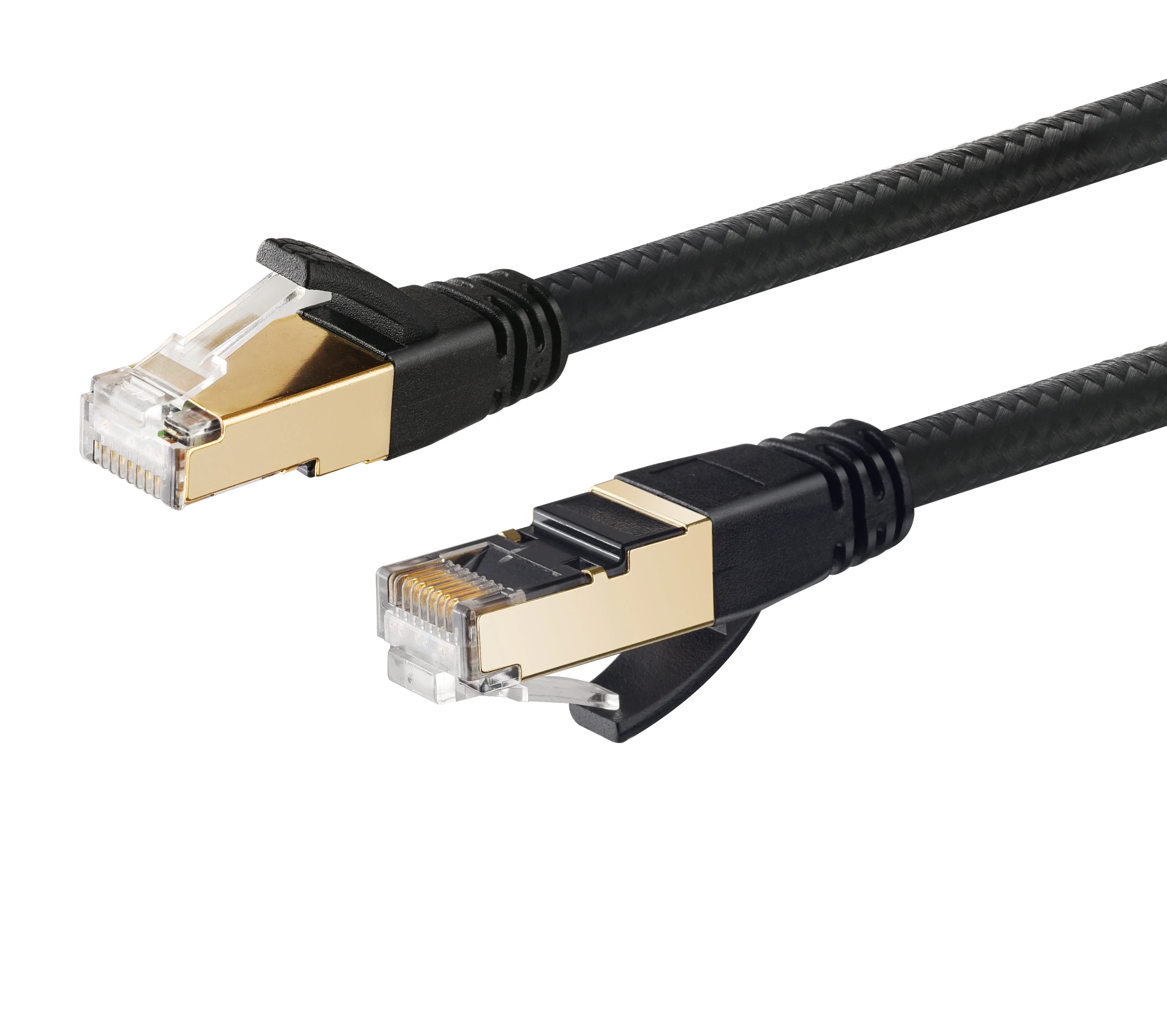 High Quality Ethernet Cable 40Gbps 2000Mhz Nylon Braided Cat 8 Network Cable RJ45 Lan Cable 0.5M, 1M, 2M up to 50M Long Cable