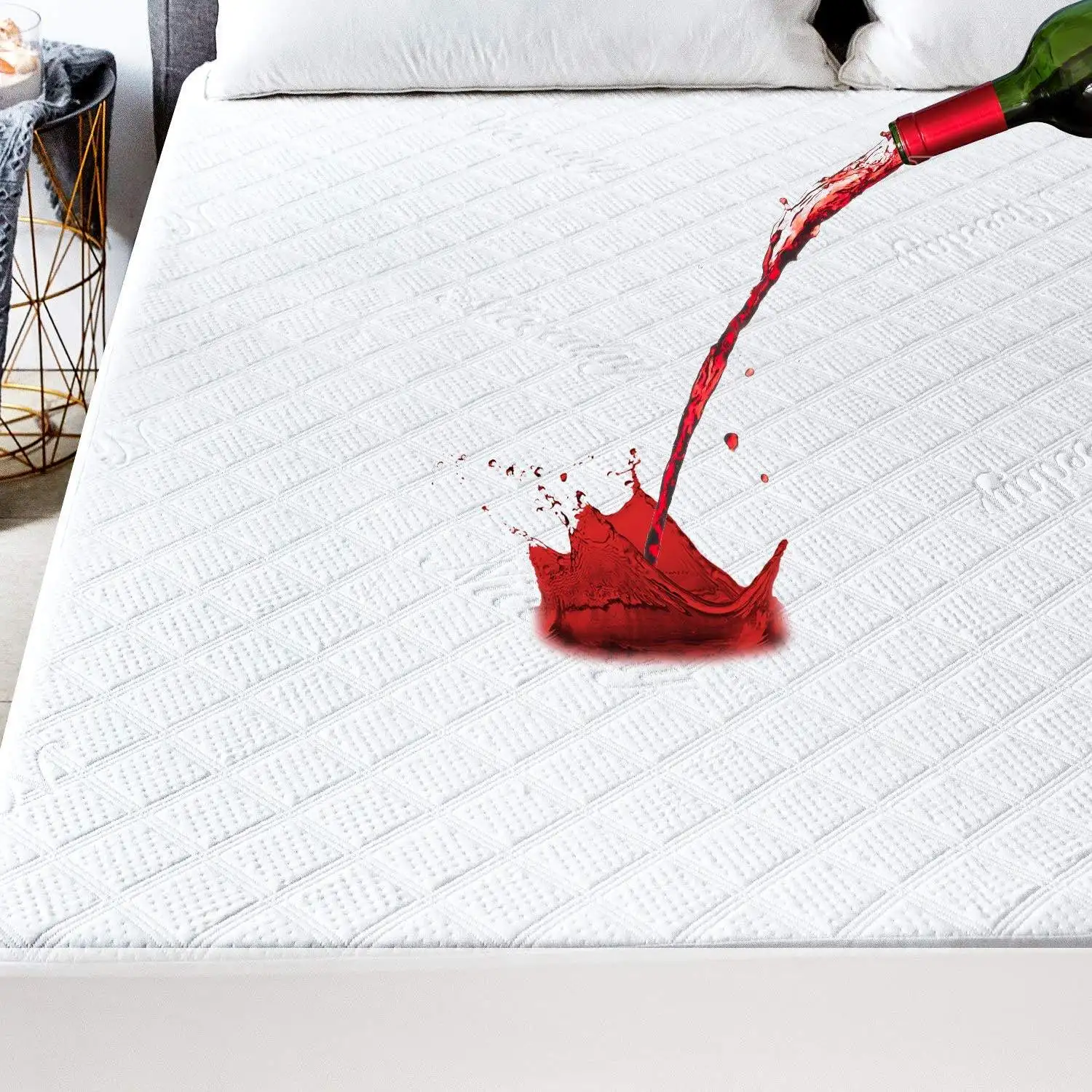 Anti Dust Mite Bed Protector Waterproof Mattress Encasement Cover For King Queen Twin Bedroom Protection