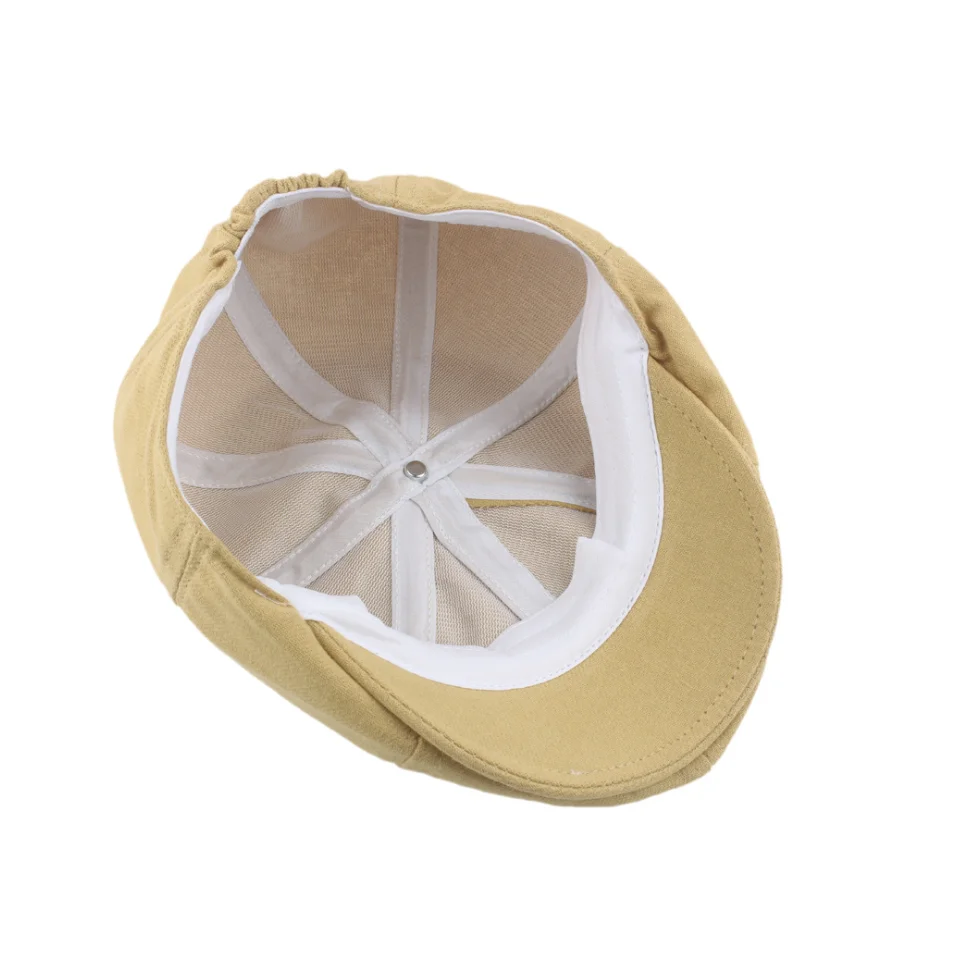 Wholesale Cheap Autumn Winter Women Octagonal Flat Beret Newsboy Cap checked Beret Painter Hats