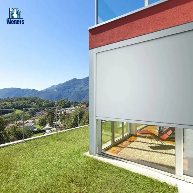 Easy Installation and Durable Horizontal Windproof Zipper Outdoor Roller Blinds for  Balcony Gazebo and Patio