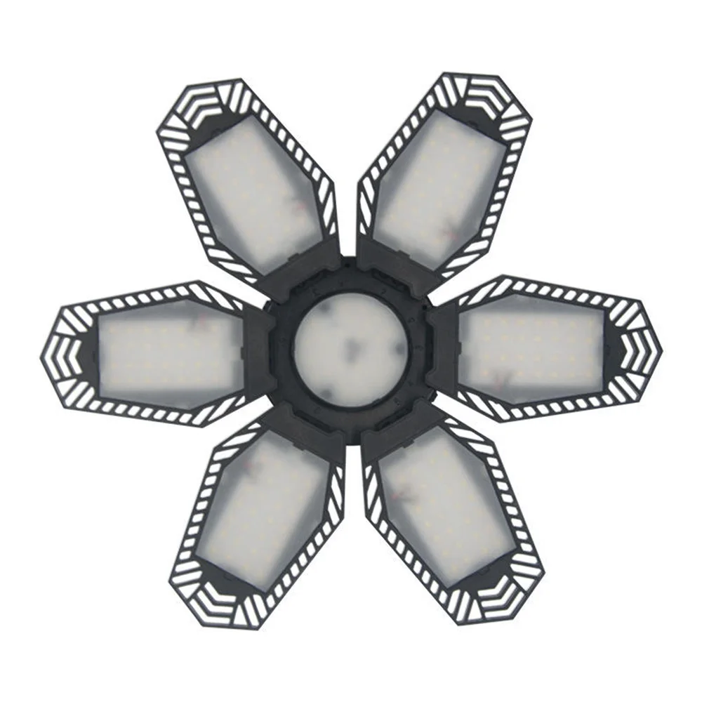 Deformable Best Garage Light, E26/E27 LED Light Garage Lighting with 6+1 Adjustable Panels Garage Bulb for Basement, Attic