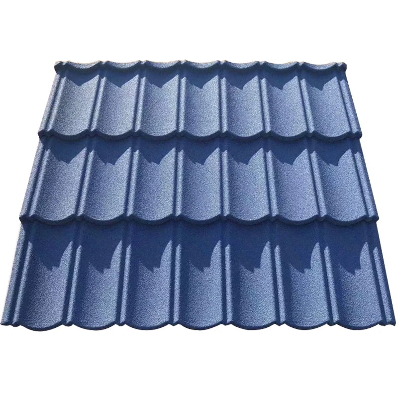 stone coated metal roofing shandong 4 metal roof stone coated shingles tile blue gerald stone coated roofing
