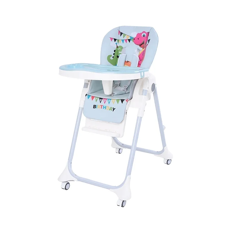 EN14988 Baby highchair height adjustable baby high chair folding multi function dining highchairs