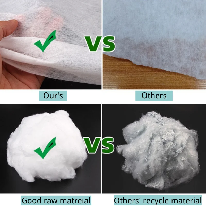 Breathable and Comfortable Pure Es Hot Air Cotton Filter Fabric for Mask