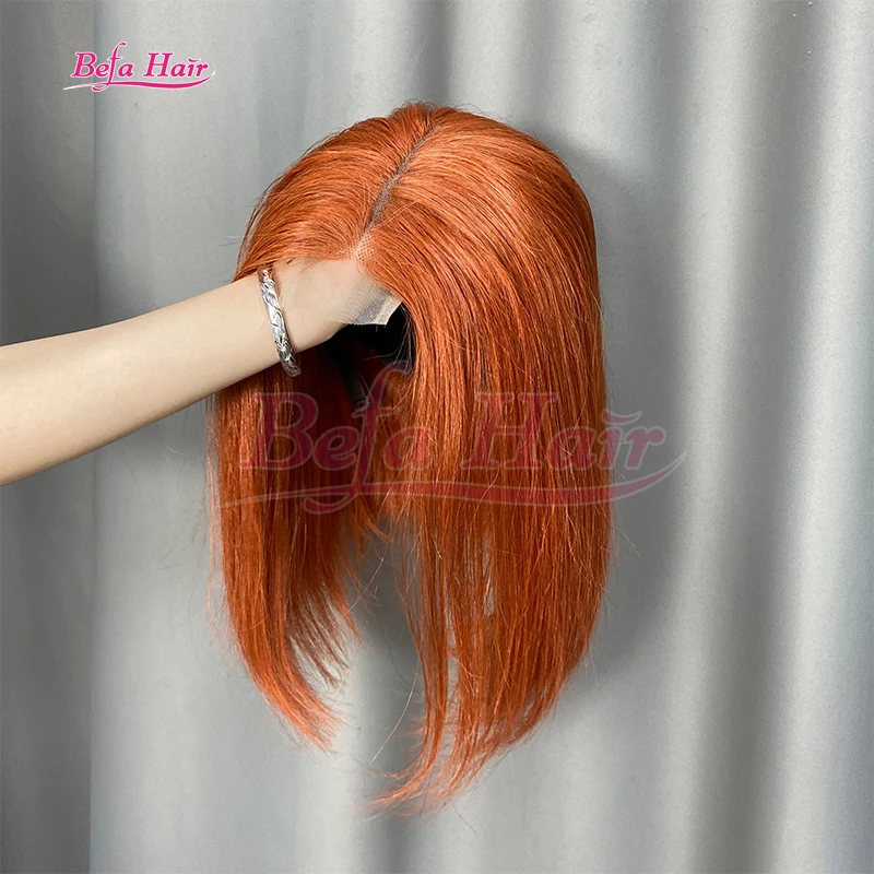 Natural Color Peruvian Short Bob Wigs Lace Front Brazilian Virgin Lace Closure Human Hair Wig Hd Lace Frontal Wigs