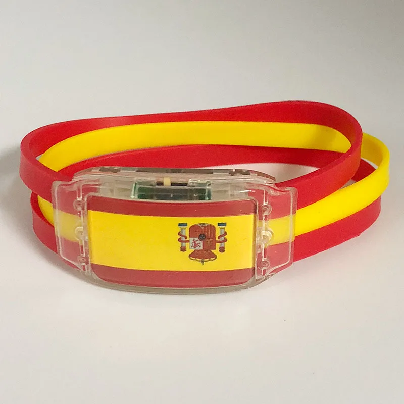 All 32 Country Football Team Country Flag Led Bracelet Silicone Led Bracelet Wristband