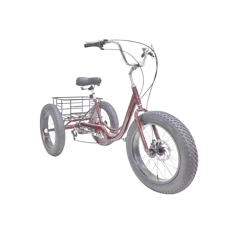 20-inch tricycle 7-speed tricycle Fat tire three-wheeled bicycle  three-wheeled bike
