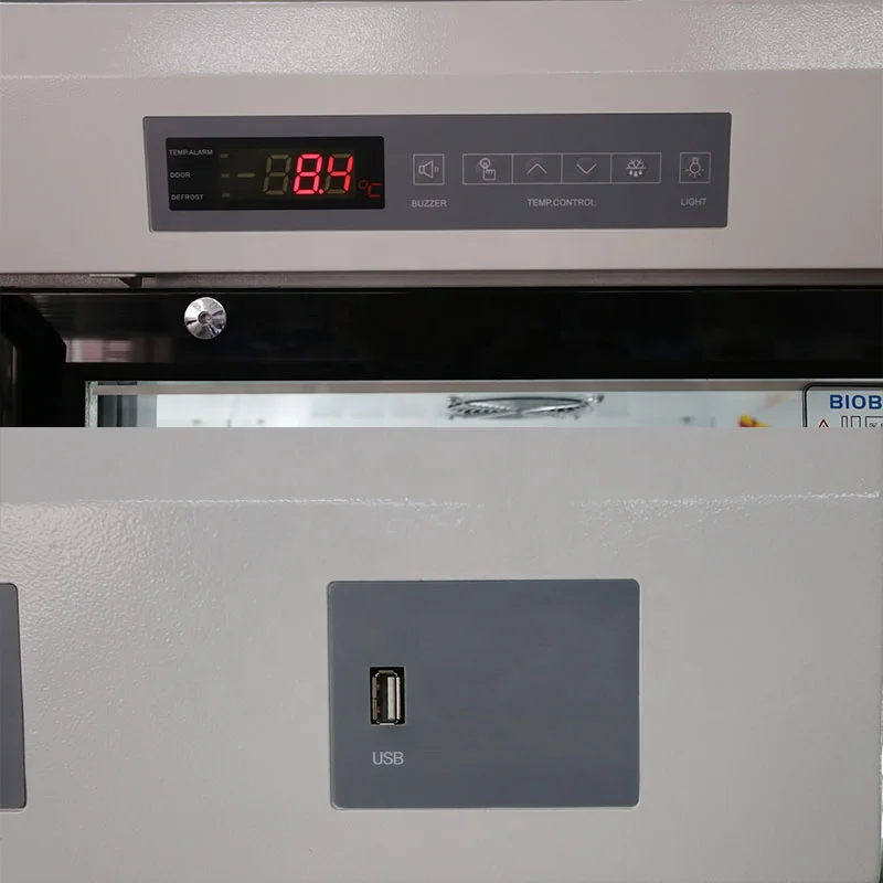 BIOBASE China 2~8 c Low Temperature Upright Storage Fridge Freezer Double door Lab storage sample medical refrigerator