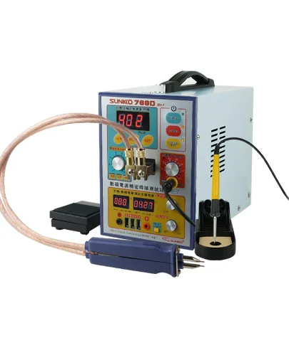Точечный сварочный аппарат Sunkko 769d с аккумулятором 70b для сварочного аппарата литиевым 18650 точечной импульсной