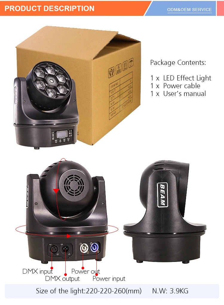 Manufacturer Wholesale Rgbw Led 4In1 6*15W Bee Eyes Moving Head Laser Effect Light