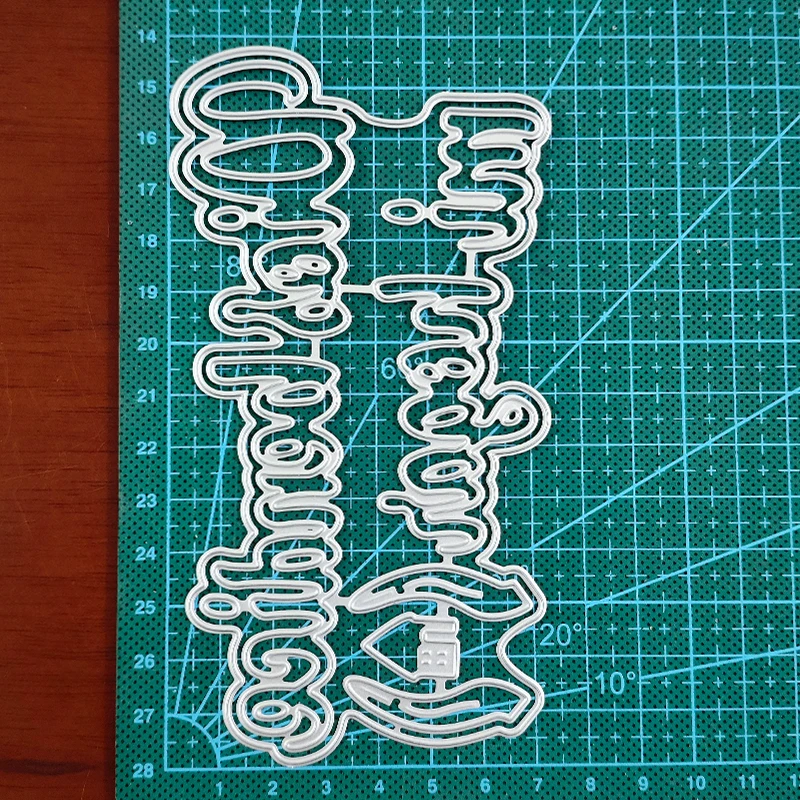 AAGU DIY Craft Metal Cutting Die Scrapbook Embossed Paper Card Album Craft Template Stencil Dies Spanish Phrase Scrap Craft Dies