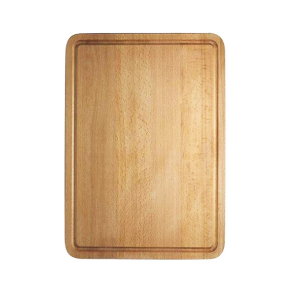 Необработанная деревянная разделочная доска из бука с желобом для