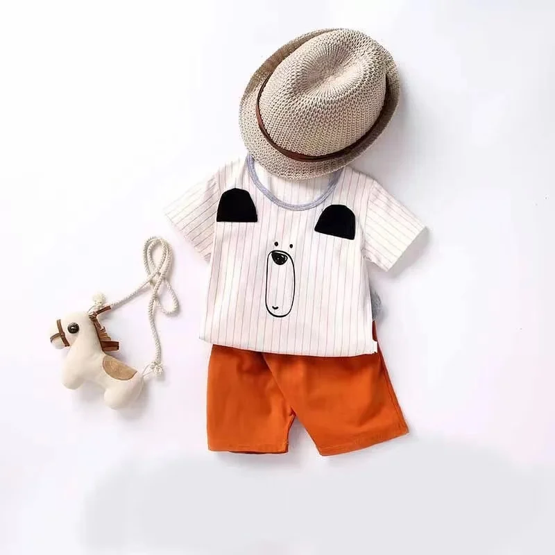 
Amazon Ebay летние комплекты одежды с принтом Wild One с коротким рукавом для маленьких мальчиков 2 шт. комплект одежды для младенцев 