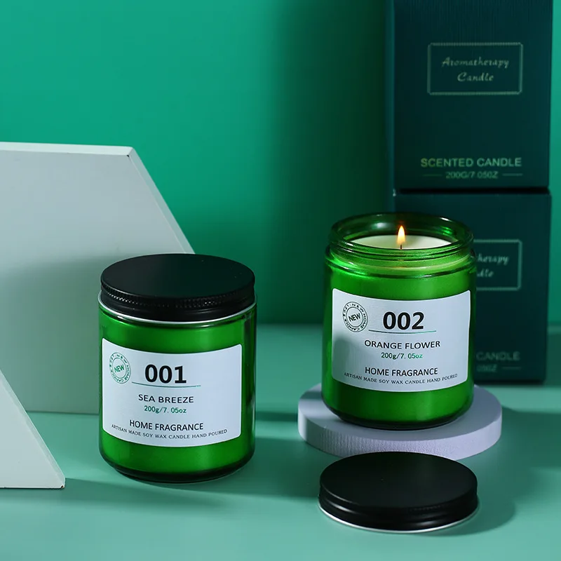 wholesale soy wax scented candles in bulk luxury glass candle custom logo aromatherapy