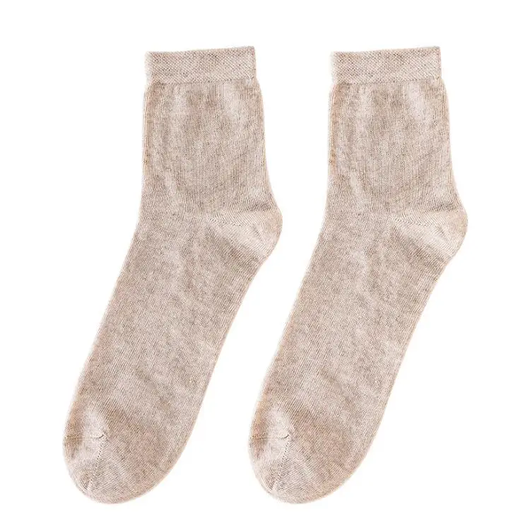 No Logo Cotton And Hemp Custom Golf Designer Socks With Embroidery Logo For Adults Custom Socks Hemp