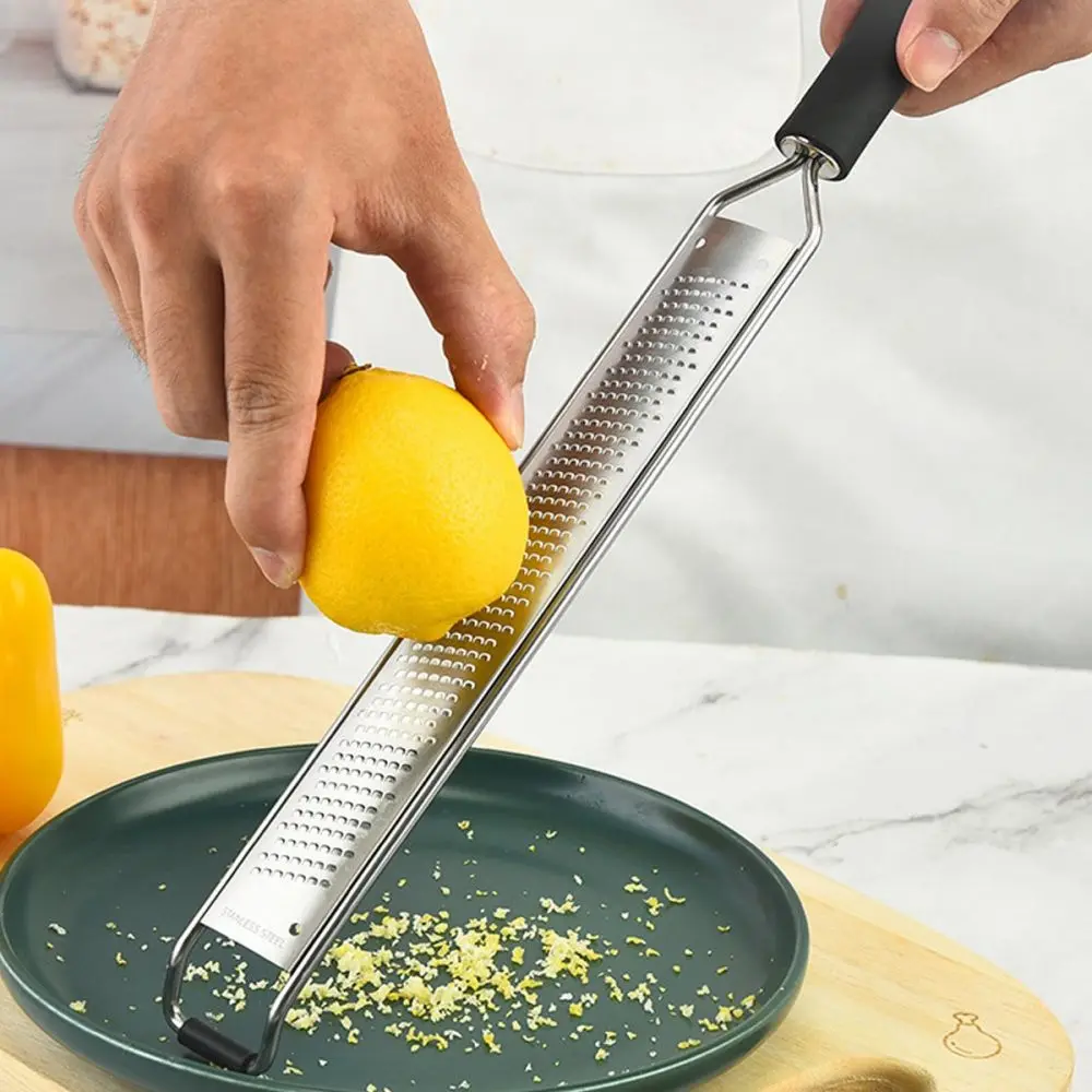 Lemon Zester & Cheese Grater - Stainless Steel - Kitchen Tool , Nutmeg, Chocolate, Vegetables, Fruits, Dishwasher