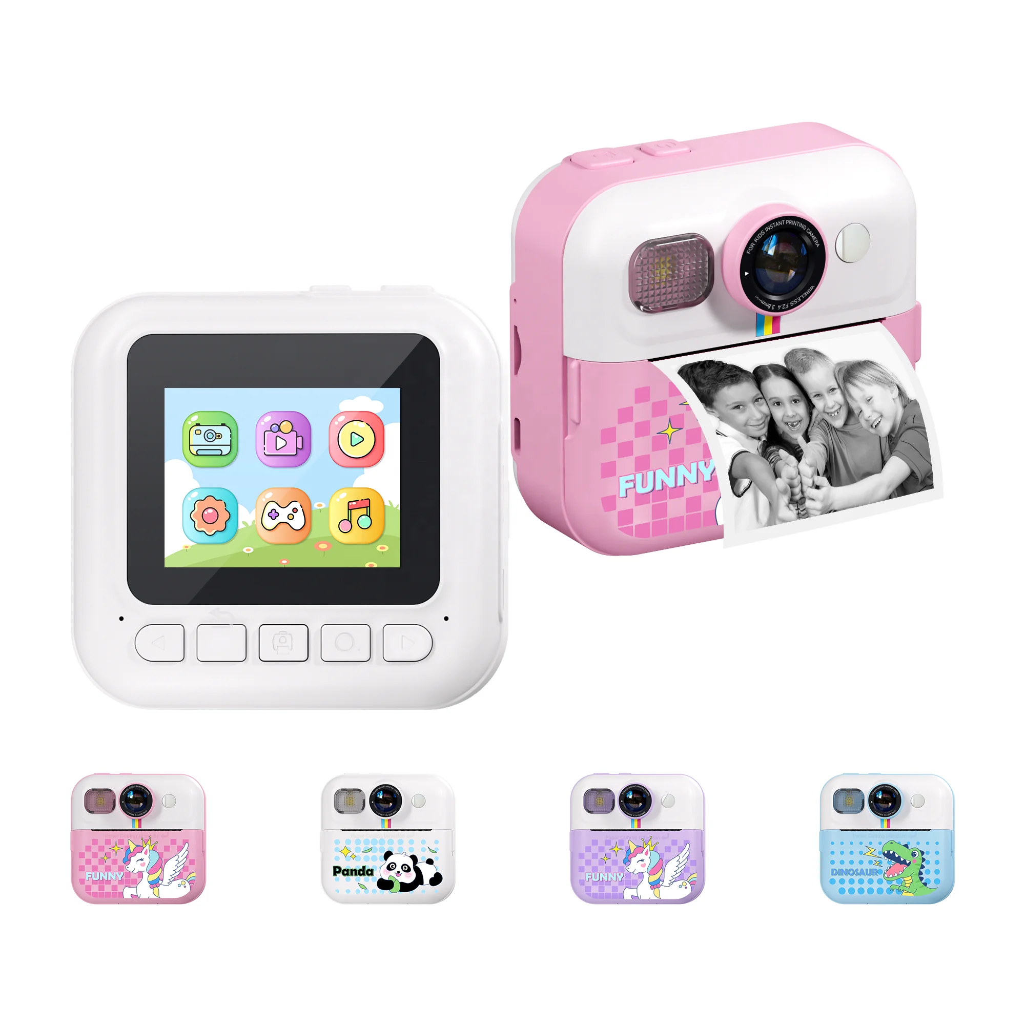 YMX CP02 Game Music Endearing Printing Photo DIY Kids Instant Print Camera for Girl Boy Children Child Baby Welfare home gift