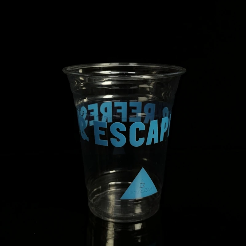 Oem Brand Logo Printing 12 oz Clear Plastic Cups Pet Milkshake Slush Ice Cups With Custom Logo