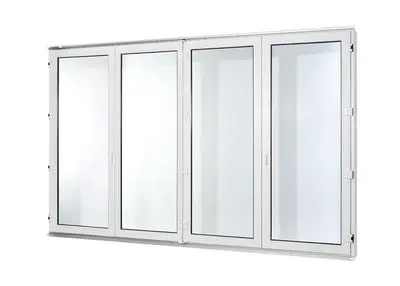 Thermal break aluminum bi-folding patio door heavy duty hing concertina vinyl folding doors folding glass doors price