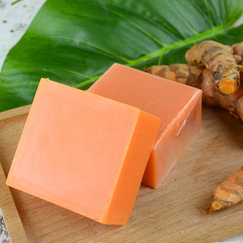 New Hot Sale Organic Private Label Natural Herbs ginger turmeric Remove acne Reduces Wrinkles Soothes Sensitive Skin soap bar