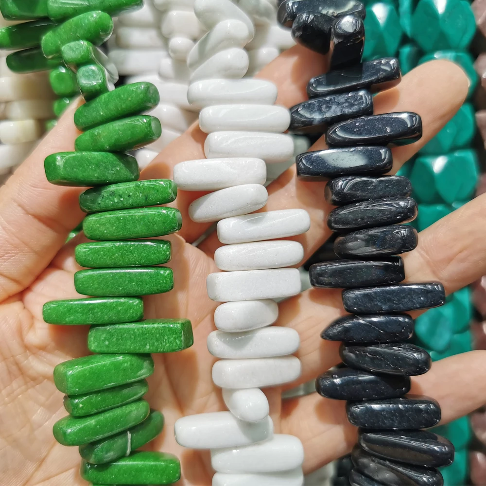 Natural Multi-Color Quartz Agate Gemstone Smooth Teardrop Spike Point Loose Stick Drop Beads for Jewelry Craft Making