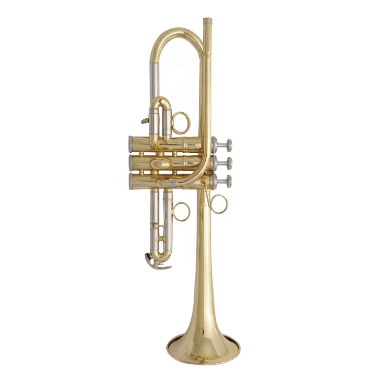 High grade Bb key yellow brass body gold lacqueredTrumpet