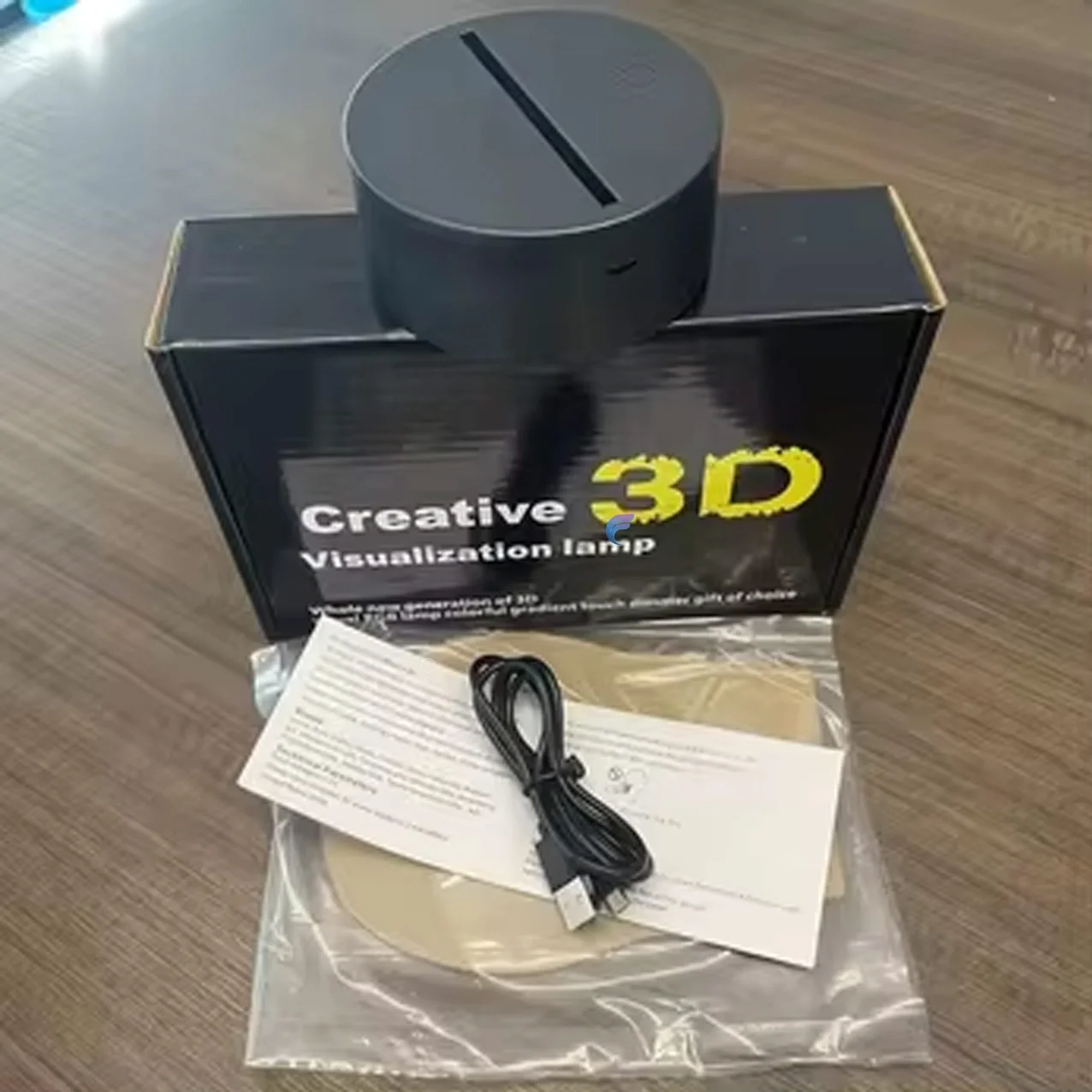 Mini 3D RGB Night Light Warm Acrylic LED Desk Lamp with Touch Control USB Rechargeable for Home Use