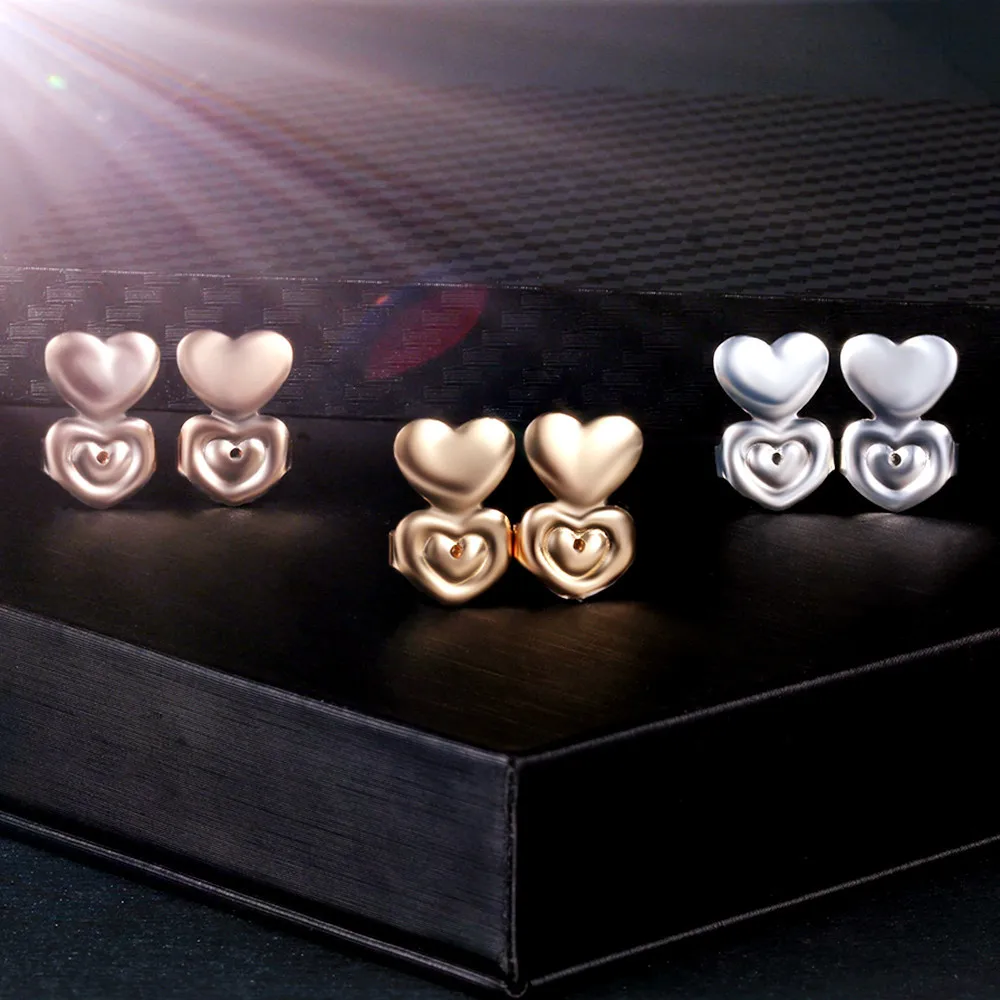 Factory direct sales New Fashion Heart Crown Owl Magic Earrings Backs Support Earring Lifts Fits All Post Earrings For Women