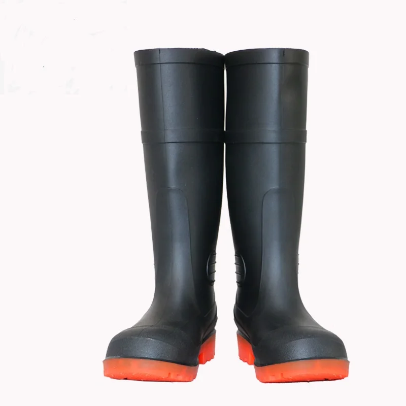 Factory cheap protective PVC chemical anti-slip safety work mining boots unisex agriculture farming rain boots shoes
