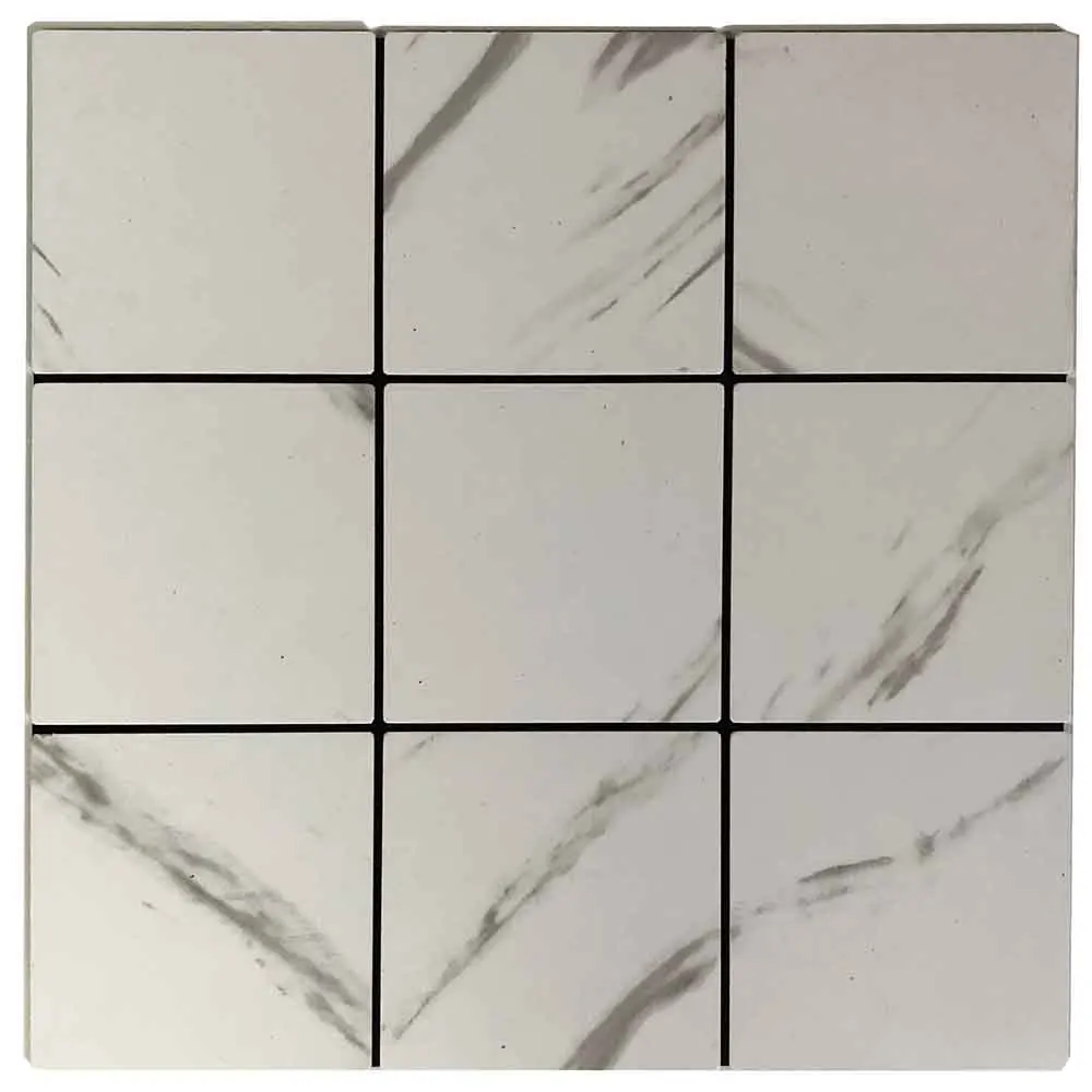 Modern European Carrara Marble Pattern Wall Mosaic Tile for Villa  Big Brick Square Peel and Stick Tile