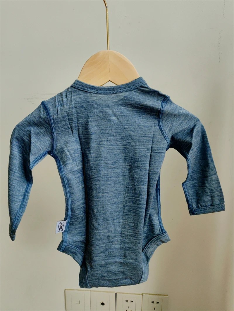 Детский трикотажный комбинезон из 100% OEKO-TEX шерсти мериноса 16 микрон детский джемпер с одеждой пижама на заказ