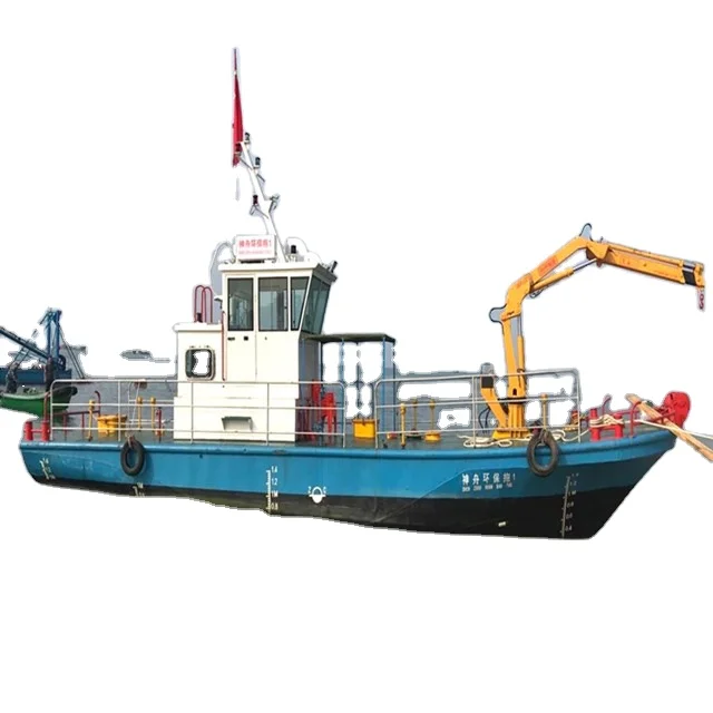 portable tugboat with hydraulic crane for sale work boat