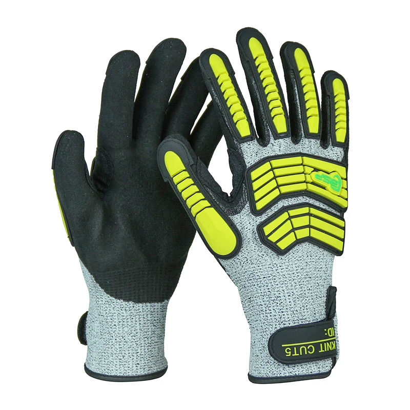 Blue Shield Anti Impact Cut Resistant Gloves Cut Level 4 Impact Resistant HPPE Gloves