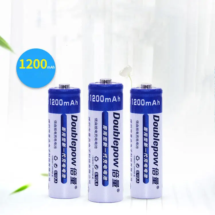 factory wholesale 1.2v AA 1200mah rechargeable Ni-Mh battery