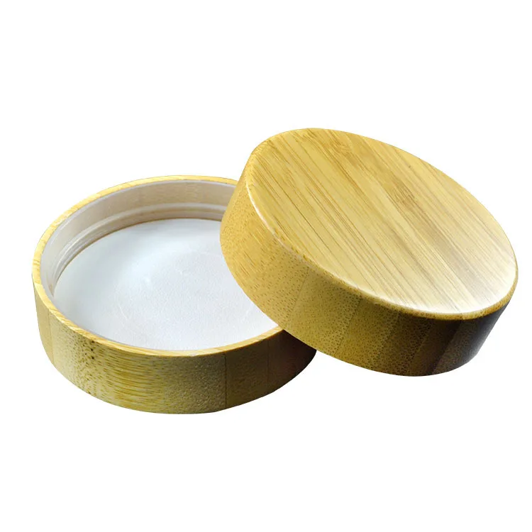 frosted amber clear pet plastic body butter Lip Scrub Container cosmetic cream jar with bamboo lid