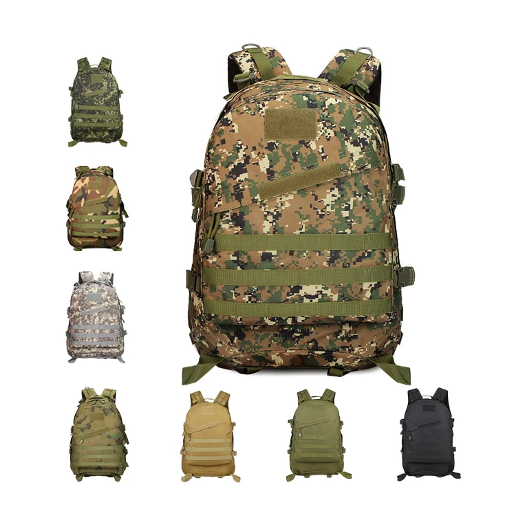 Custom sports gym camo range hunting waterproof utility bag black teal camouflage tactical backpack