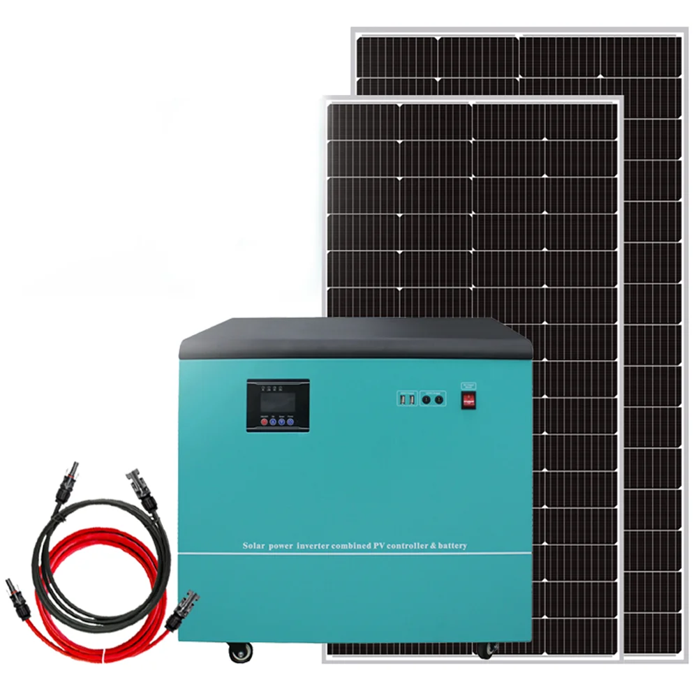 SNADI All In One 2Kw Solar System 48V 3Kwh Build With 2Kwh Home Storage Lifepo4 Battery And 5Kwh Inverter Solar Power Generator
