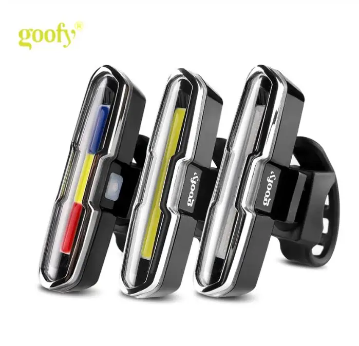 USB Rechargeable Front Rear Bicycle Light Lithium Battery LED Bike Taillight Cycling Helmet Light Lamp Mount Bicycle Accessories