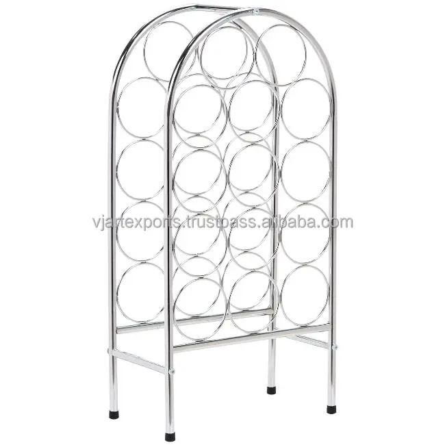 Уникальная дизайнерская Высококачественная индийская мебель от известного производителя, металлический держатель для винных бутылок для 14 бутылок