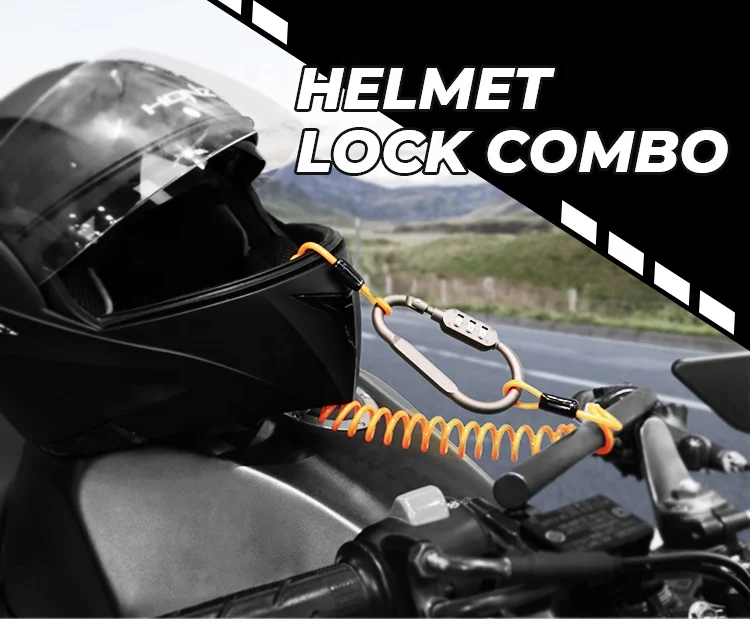Motorcycle Accessories Mini Bicycle Lock Helmet Lock Easy Carry Bike Lock For Helmet