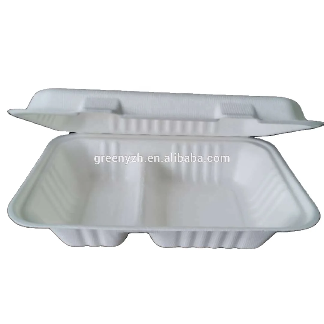 Caja de bento de vajilla de pulpa de papel 100% биоразлагаемые одноразовые конусы