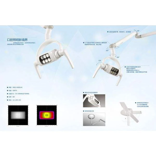 Dental Unit Operation LED Lamp Sensor Type 6 Bulbs Dental Surgical Led Oral Light