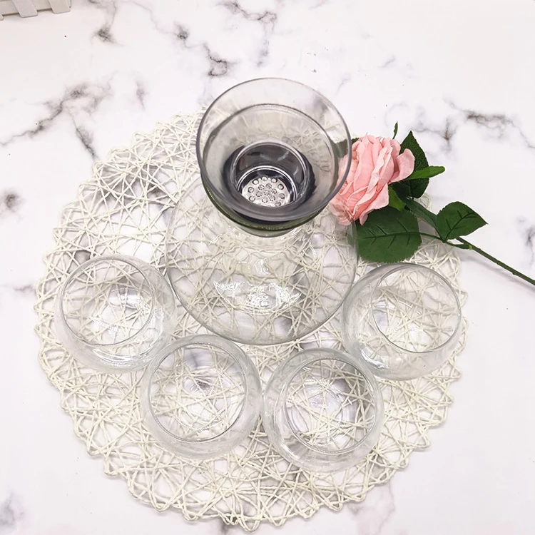 Business Gifts 5pcs glass water pitcher and cups set 1.5L clear Paka cold water kettle with Cups Carton Drinking Water Jug Set