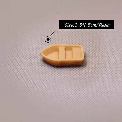 Artificial Resin Boat Model Mini Garden Miniature DIY Micro River & Sea Landscape Ornament Shooting Props