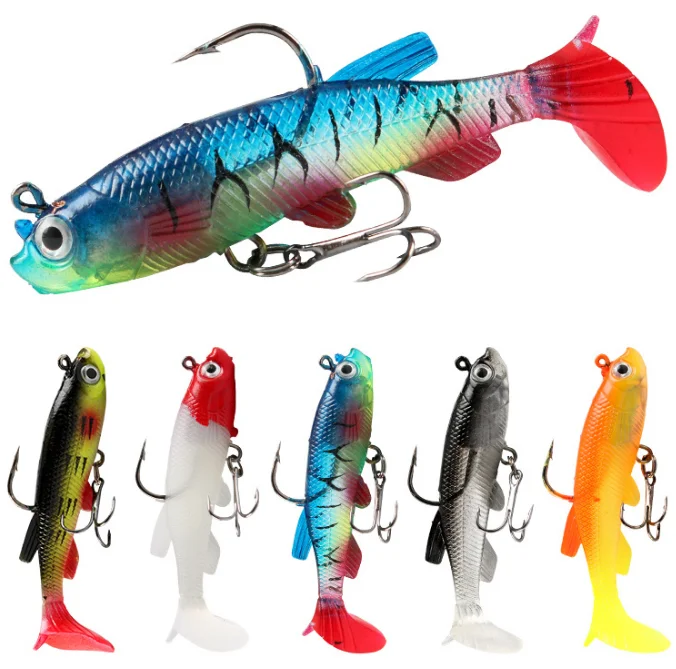 N32 12.7g 80mm fat tiger line soft pvc fishing lures