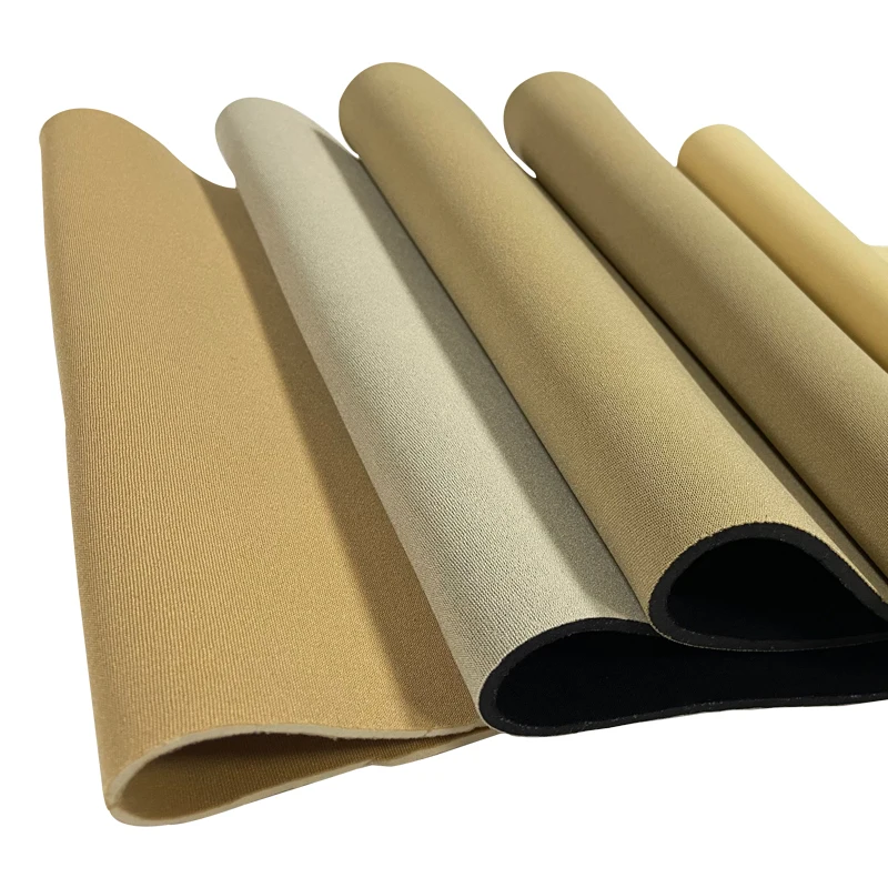 Мягкая гладкая 3 мм бежевая Неопреновая нейлоновая ткань для накладных пальцев или медицинских скоб оптом по метрам