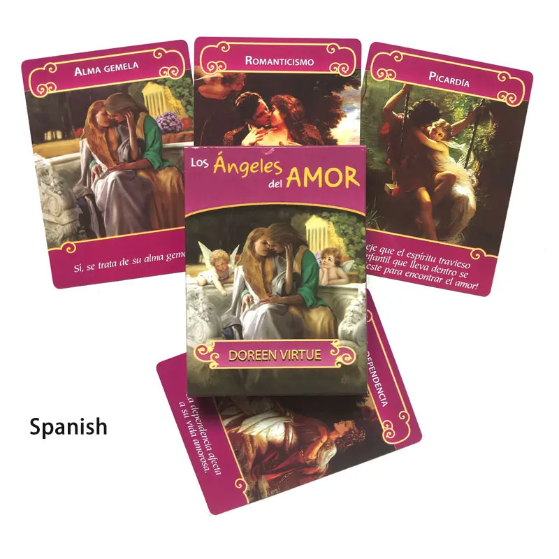 Spanish version english  version Angels Oracle Cards For Tarot Divination Card Game Taro Deck 44 Cards
