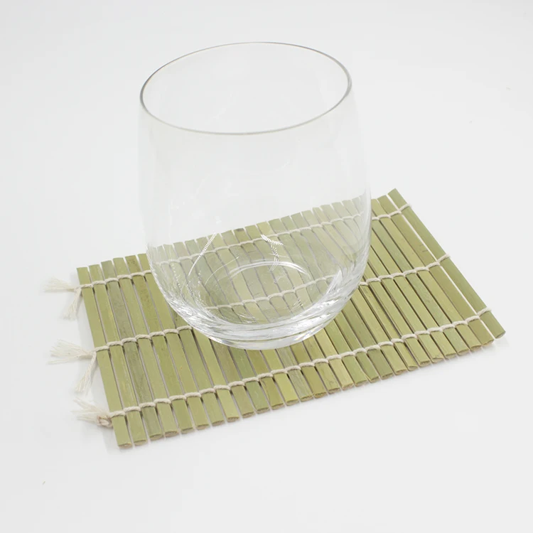 New Product Custom Size Rectangle Natural Eco-friendly Bamboo Sushi Roll Roller Mat