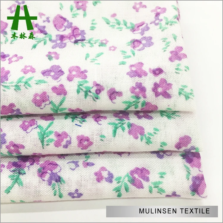 Mulinsen Textile Plain Woven 32s Rayon Challis Printed Fabric Viscose Textile